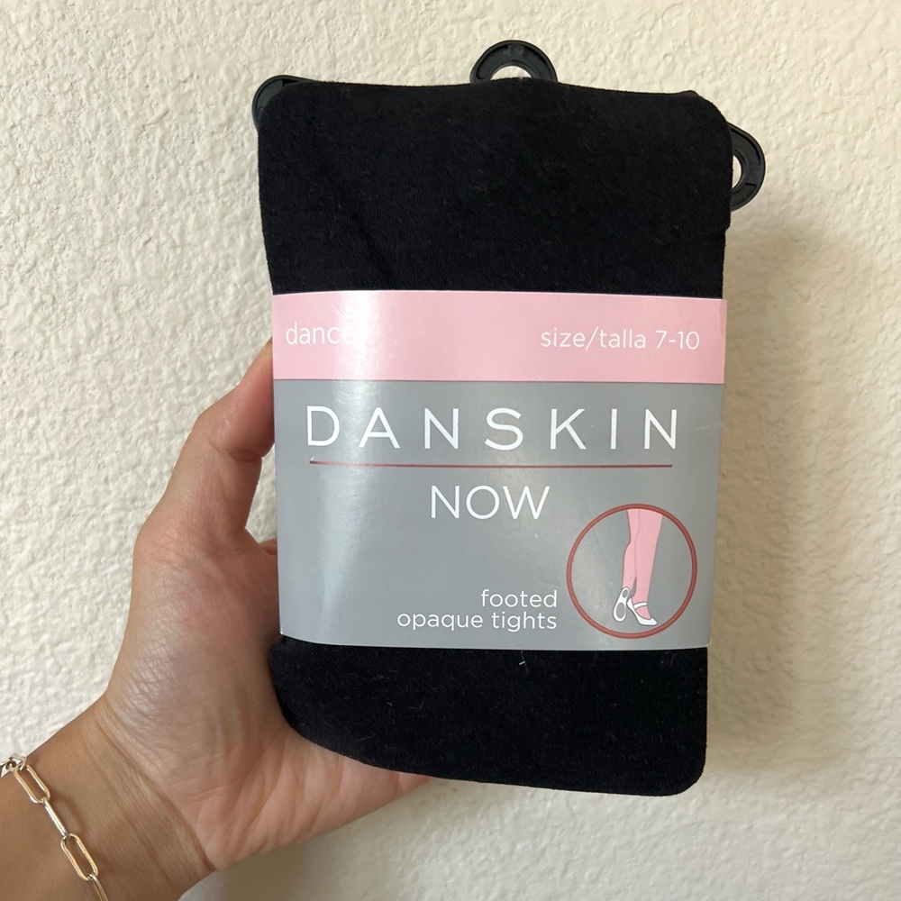 Danskin Kids Black Colored Footed Tights